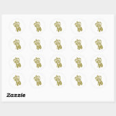 Sticker Rond 40e anniversaire - Numéro - Quarante (Feuille)
