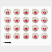 Sticker Rond 40e Anniversary Ruby Hearts (Feuille)