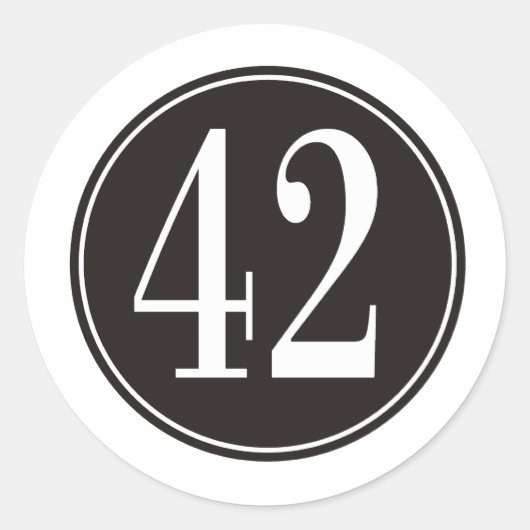 Sticker Rond #42 Cercle noir (Devant)