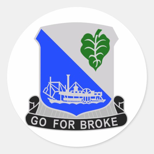 Sticker Rond 442 Régiment d'infanterie (Devant)
