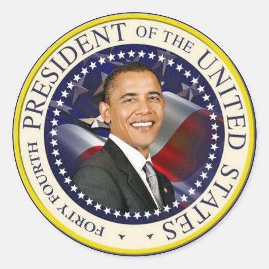 Sticker Rond 44e Président des États-Unis (Devant)
