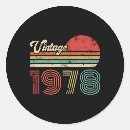 STICKER ROND 45 1978 45E (Devant)
