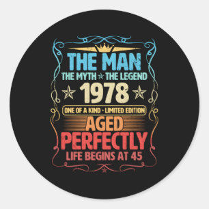 Sticker Rond 45 1978 Mythe Légende 45E