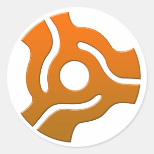 Sticker Rond 45 adaptateur - jockey de disque du DJ de disque