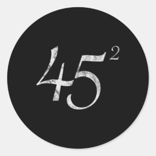 Sticker Rond 45 carré Président Trump 2020 Cadeau du deuxième m