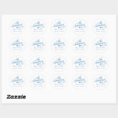 Sticker Rond 45e anniversaire de mariage Saphir (Feuille)