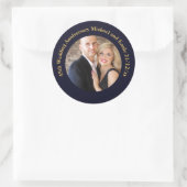 Sticker Rond 45e ANNIVERSAIRE PHOTO Marine Gold (Sac)