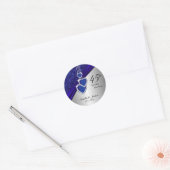 Sticker Rond 45ème / 65ème Sapphire Mariage Anniversaire Concep (Enveloppe)