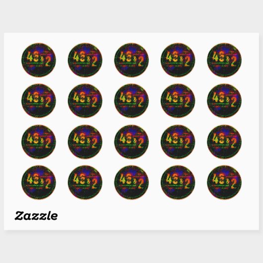 Sticker Rond 46 et 2 (Feuille)