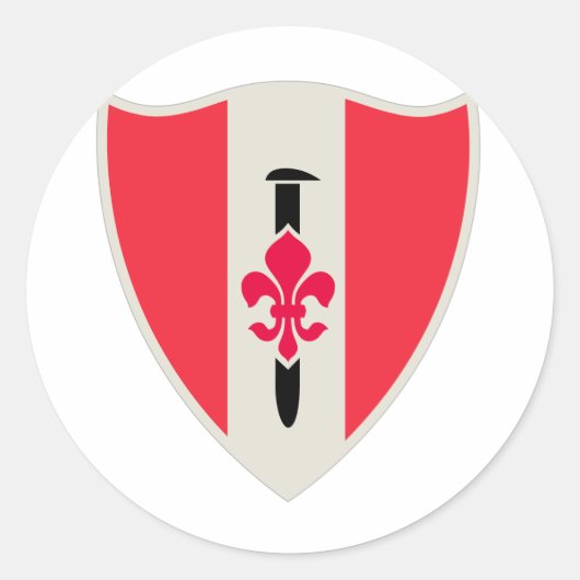 Sticker Rond 46e Bataillon du génie de l'armée (Devant)