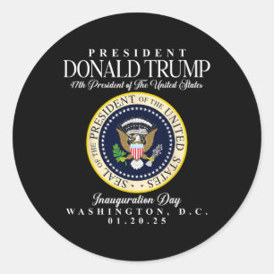 Sticker Rond 47e Jour de l'investiture du Président Jan 20 th 2