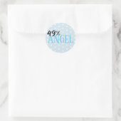 Sticker Rond 49% Angel - personnalisable (Sac)