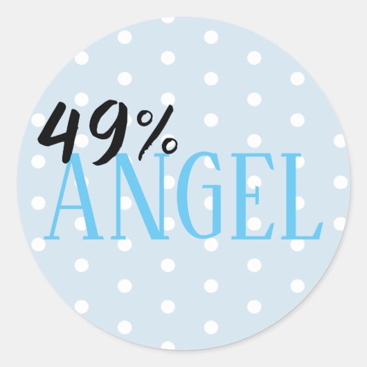 Sticker Rond 49% Angel - personnalisable (Devant)
