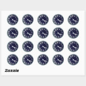 Sticker Rond 4 ; 20 horloge classique (Feuille)