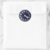 Sticker Rond 4 ; 20 horloge classique (Sac)
