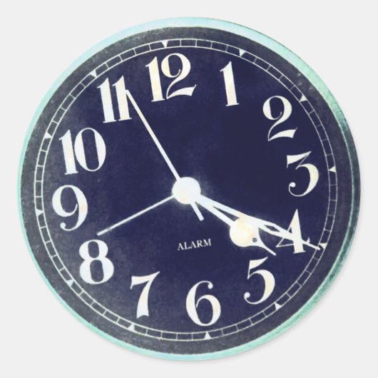 Sticker Rond 4 ; 20 horloge classique (Devant)