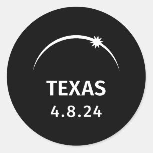 Sticker Rond 4.8.24 Éclipse solaire Texas