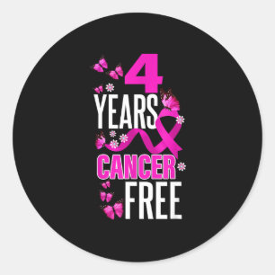 Sticker Rond 4 ans de cancer pour la sensibilisation au cancer