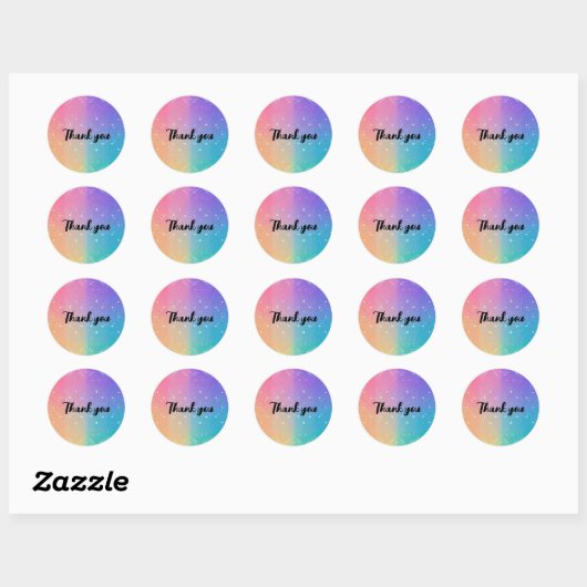 Sticker Rond 4 coins colorés (Feuille)