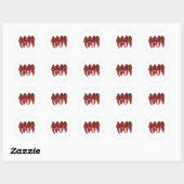 Sticker Rond 4 Crawfish cuits (Feuille)