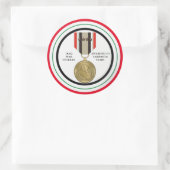 STICKER ROND 4 ÉTOILES DE CAMPAGNE VÉTÉRAN DE GUERRE IRAKIENNE (Sac)