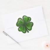 Sticker Rond 4 feuilles de trèfle (Enveloppe)