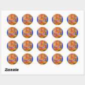 Sticker Rond 4 juillet (Feuille)