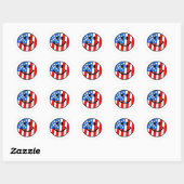 Sticker Rond 4 juillet (Feuille)