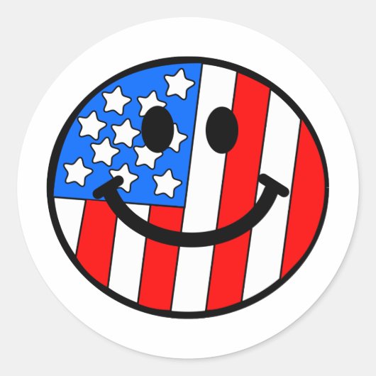 Sticker Rond 4 juillet (Devant)