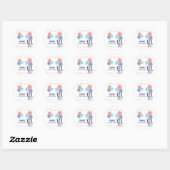 Sticker Rond 4 juillet  (Feuille)
