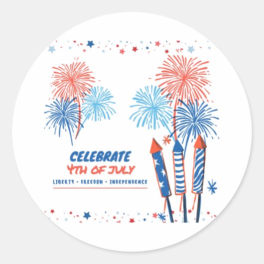 Sticker Rond 4 juillet  (Devant)