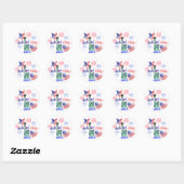 Sticker Rond 4 juillet (Feuille)