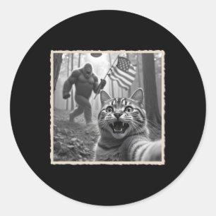 Sticker Rond 4 juillet Bigfoot Et Sasquatch