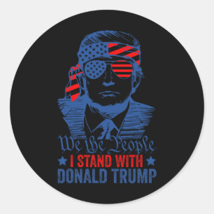 Sticker Rond 4 juillet Chemise Nous Les Gens Avec Qui Je Me Tro