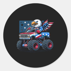 Sticker Rond 4 juillet Chemises Garçons Enfants Drapeau américa