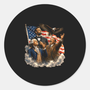 Sticker Rond 4 juillet drapeau américain patriotique drôle