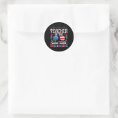 Sticker Rond 4 juillet Enseignant De La Petite Fissure Cutest (Sac)