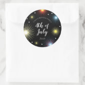 Sticker Rond 4 juillet Fête de famille Fireworks (Sac)