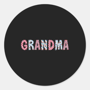 Sticker Rond 4 juillet fête nationale de la grand-mère patrioti