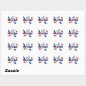 Sticker Rond 4 juillet feux (Feuille)