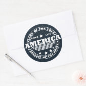 Sticker Rond 4 juillet heureux (Enveloppe)