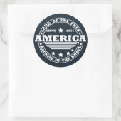 Sticker Rond 4 juillet heureux (Sac)