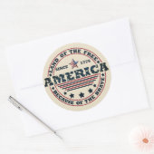 Sticker Rond 4 juillet heureux (Enveloppe)