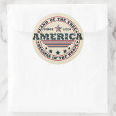 Sticker Rond 4 juillet heureux (Sac)