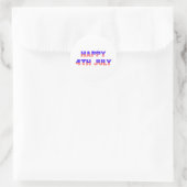 Sticker Rond 4 juillet heureux (Sac)