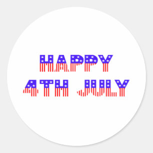 Sticker Rond 4 juillet heureux