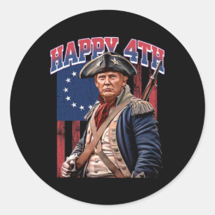 Sticker Rond 4 juillet Joe Biden Dieu Sauvez La Reine Reposez A
