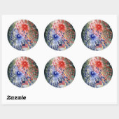 Sticker Rond 4 juillet, numéro 1, peinture d'art (Feuille)