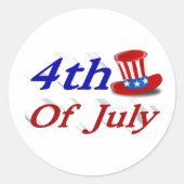 Sticker Rond 4 juillet Oncle Sam (Devant)