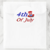 Sticker Rond 4 juillet Oncle Sam (Sac)